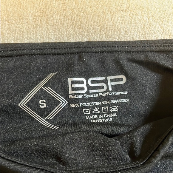 Black and Pink Leggings with Geometric Accents - Picture 2 of 4